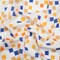1 Yard Cotton Voile Fabric Blue and Orange Square Confetti Print Fabric